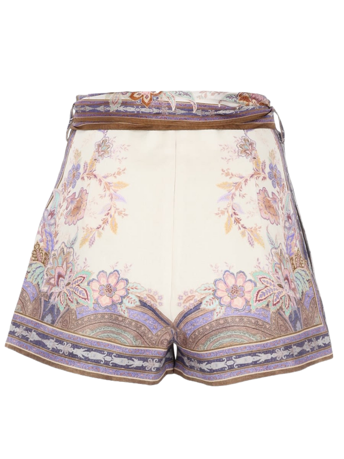 Shorts Con Foulard Luna Multicolour Linen