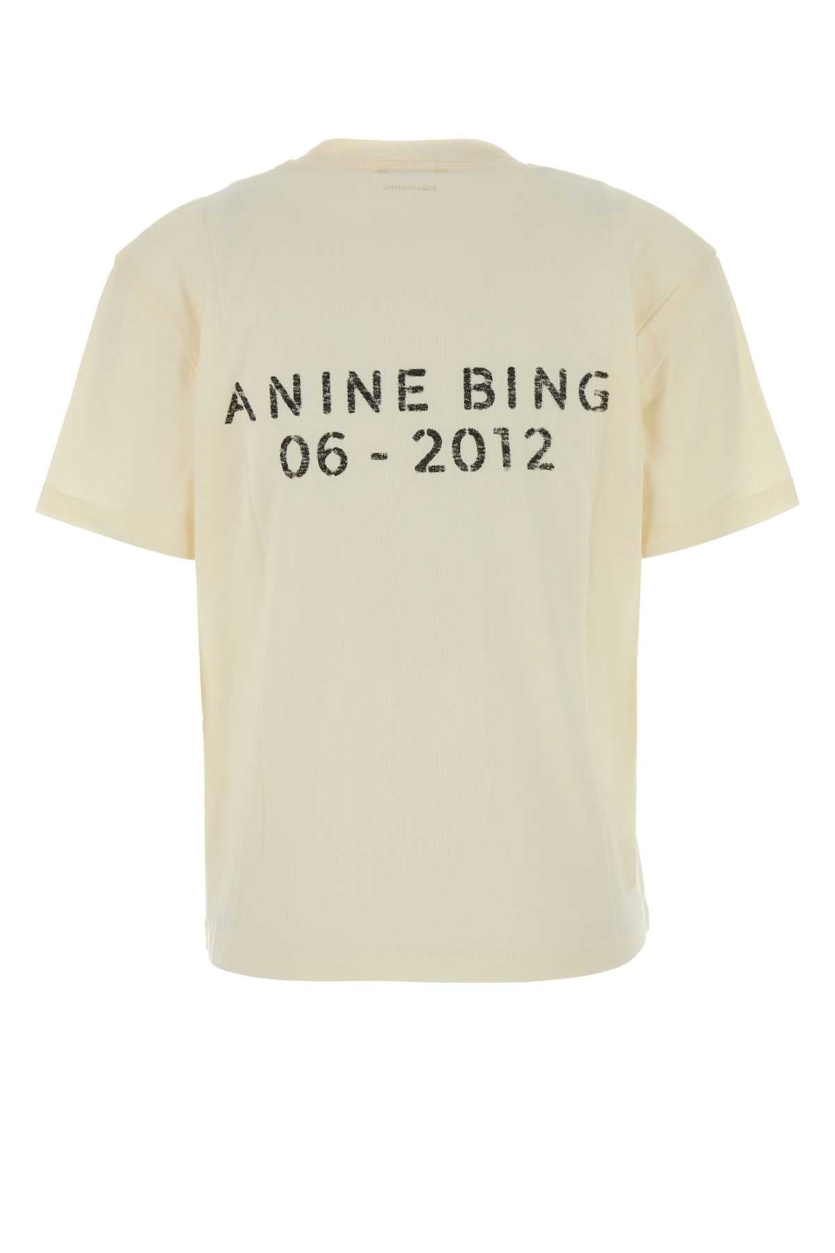 Cream Cotton Wagner T-Shirt Yellow Exterior
