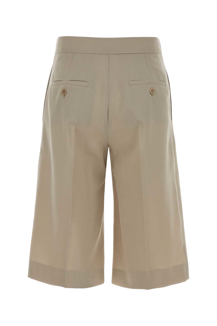 Sand Wool Blend Mile Bermuda Shorts Beige