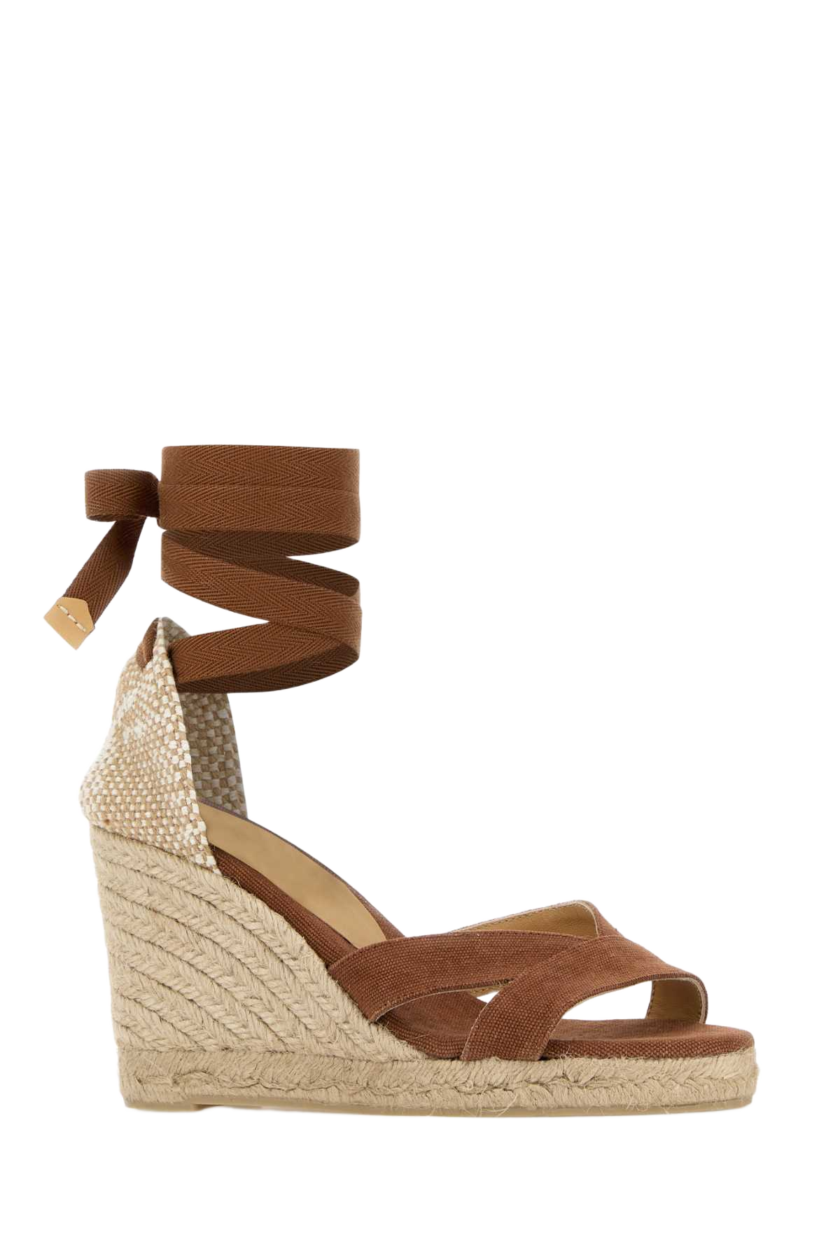 Brown Canvas Bailey Wedges Pecan Espadrillas