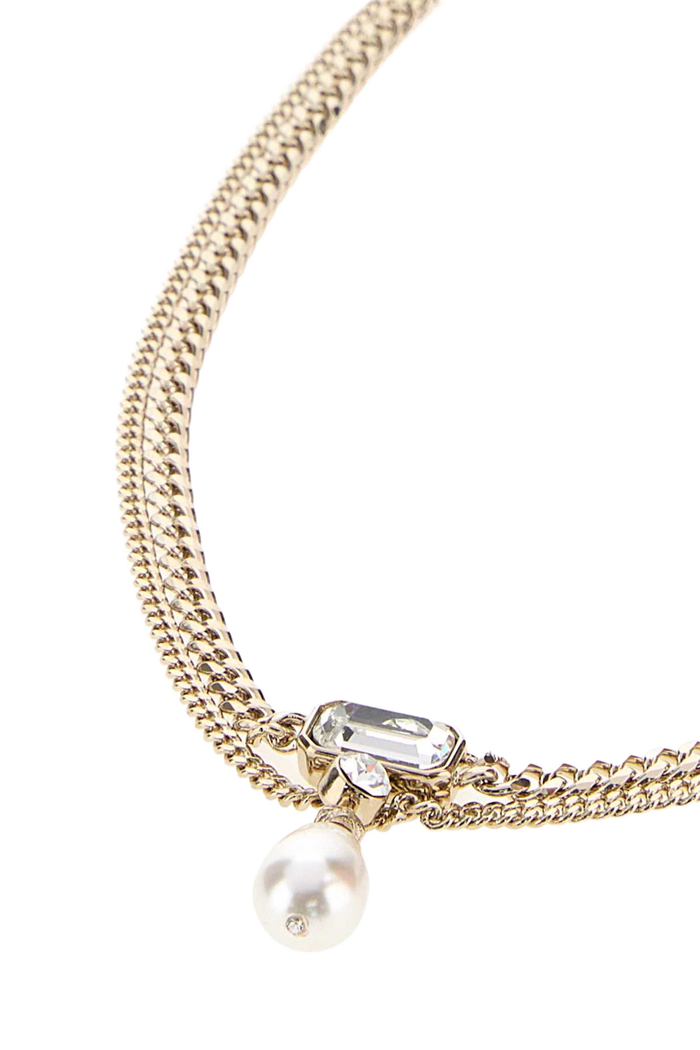 Platinum Metal Skull Necklace 0953pearlstrass Collane