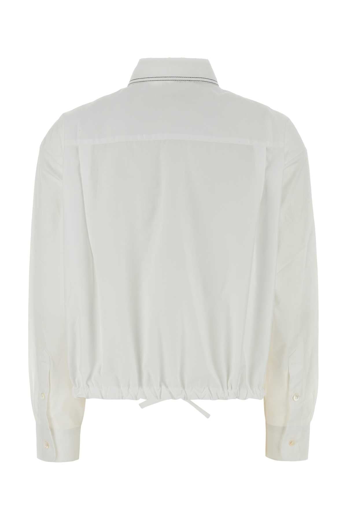 White Poplin Oversize Shirt Lily Primary Fabric: Cotton Woven Camicie