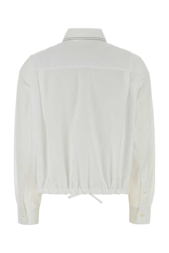 White Poplin Oversize Shirt Lily Primary Fabric: Cotton Woven Camicie