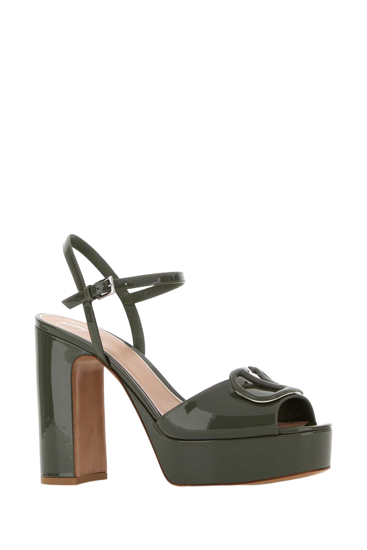Army Green Leather Vlogo Signature Sandals Oasis Calf - Bos Taurus Sandali