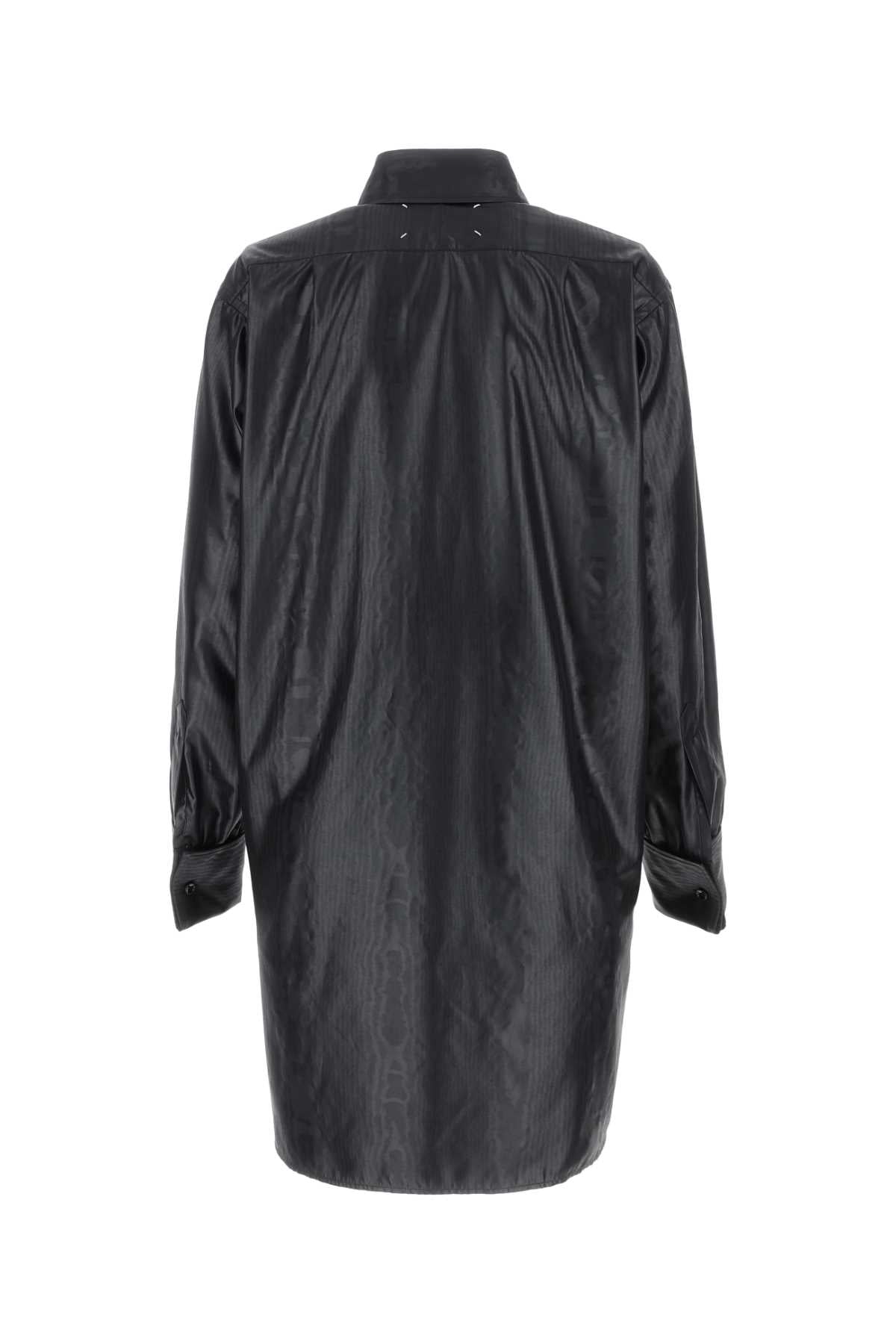 Black Fabric Oversize Shirt 900 Exterior: Polyester Camicie