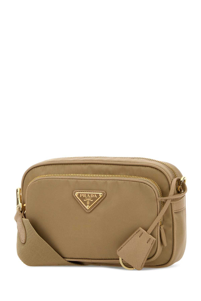 Beige Re-Nylon Crossbody Bag Cammello 1 Borse A Mano