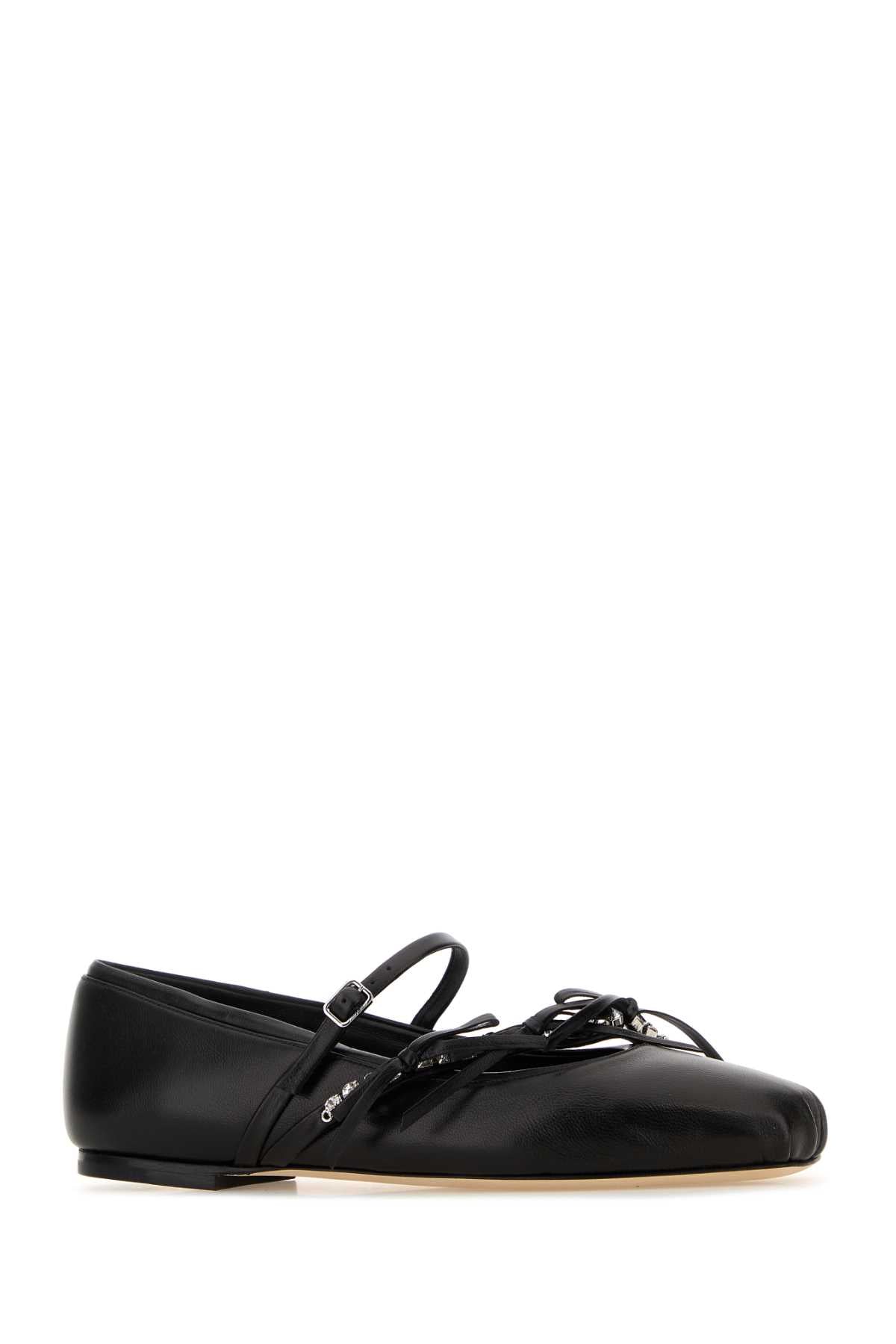 Black Nappa Leather Loli Ballerinas Blackblack Ballerine