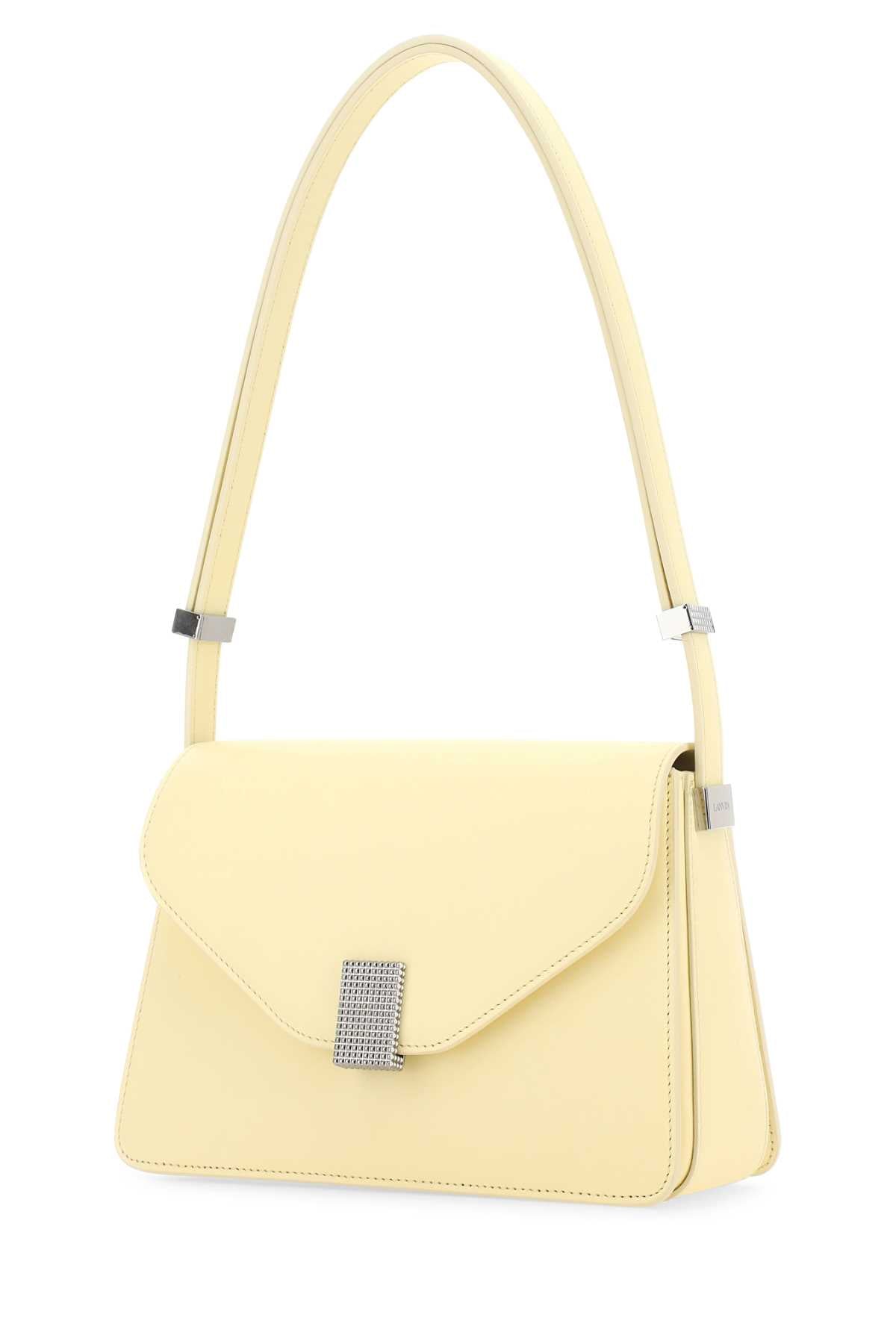 Pastel Yellow Leather Concerto Shoulder Bag Beige Borse A Mano