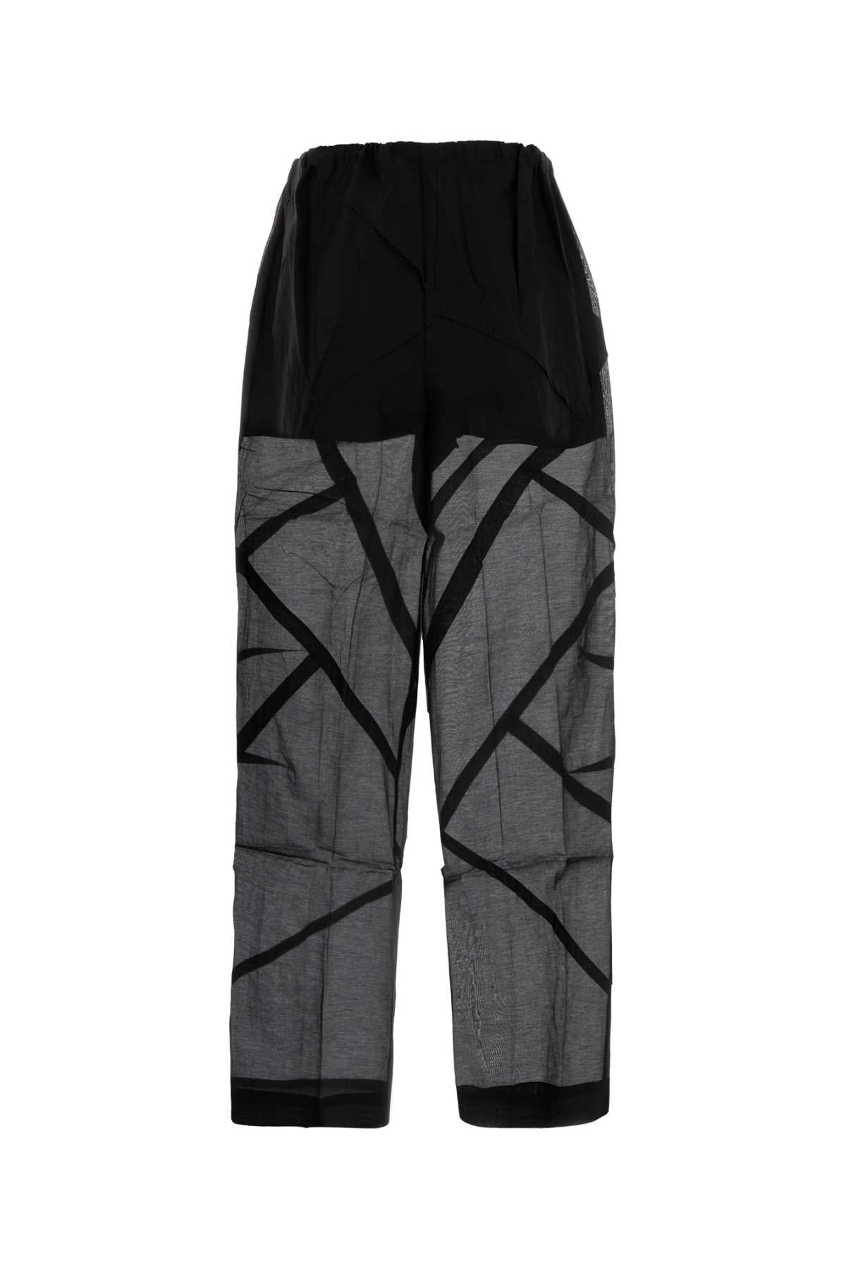 Black Cotton Blend Pant Pantaloni