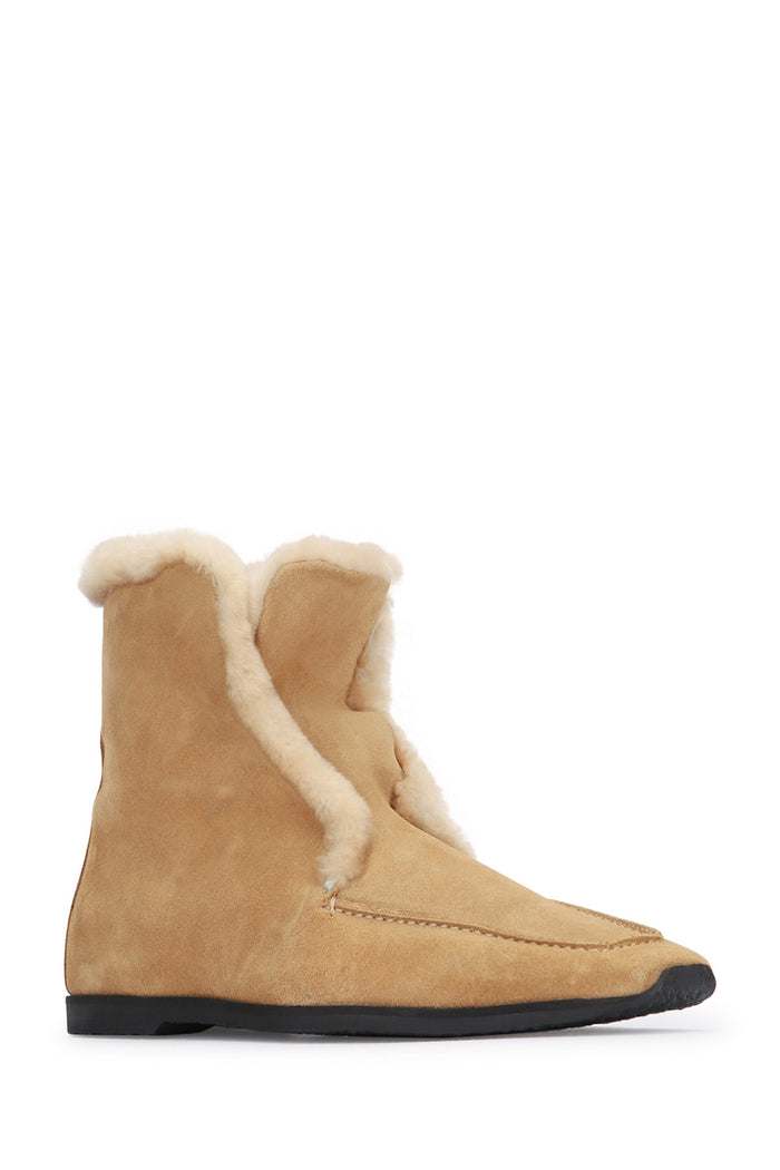 Shearling-Edge Winter Boots Caramelecru Stivali