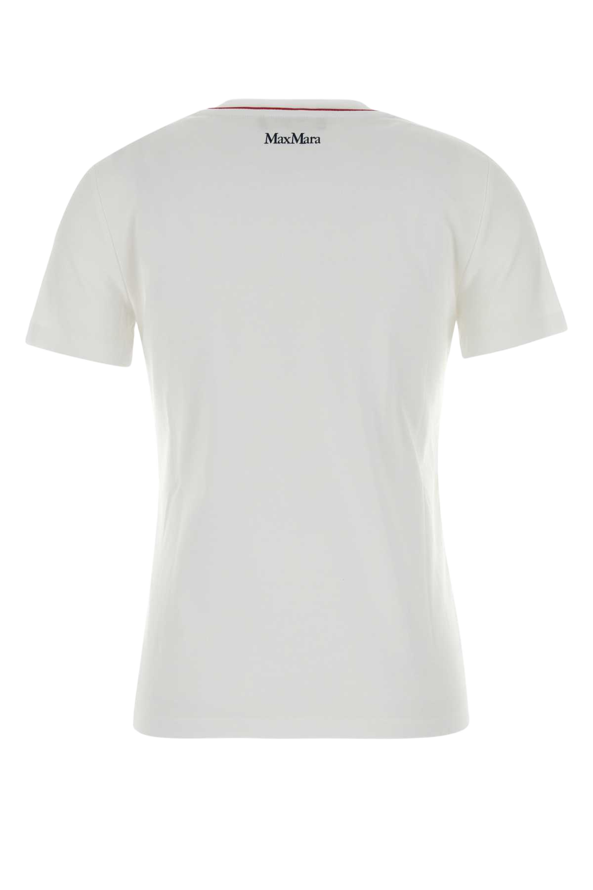 White Cotton Pugnale T-Shirt Bianco Exterior