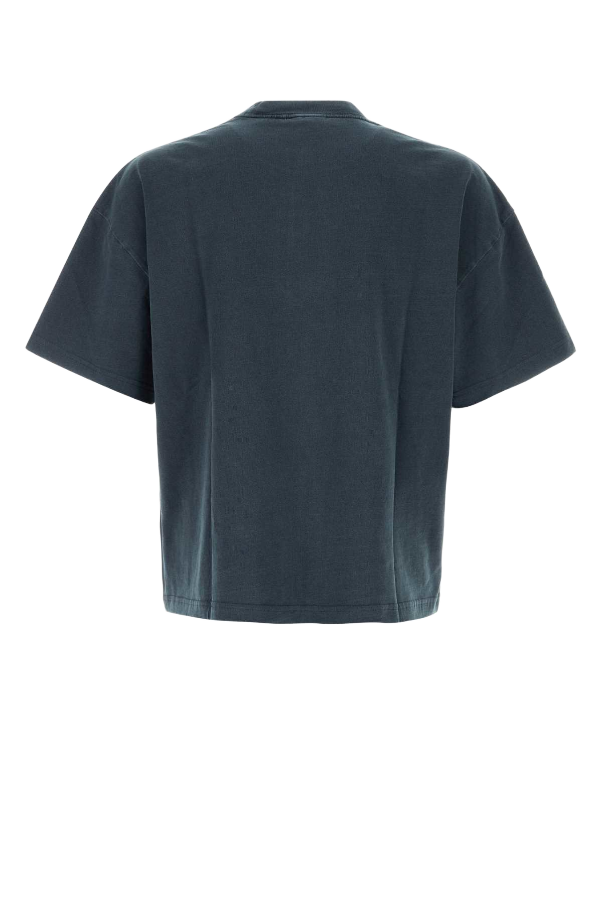Air Force Blue Cotton S-S Benton T-Shirt Carbongarmentdyed Exterior