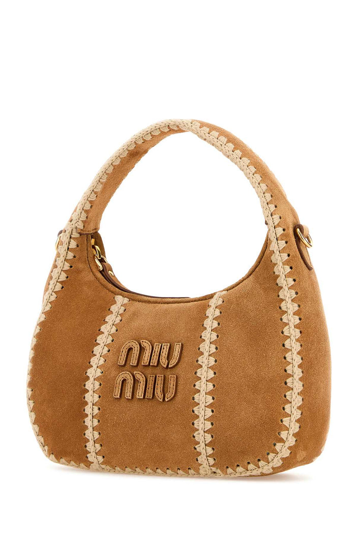 Beige Suede Handbag Natural Vitello Borse A Mano