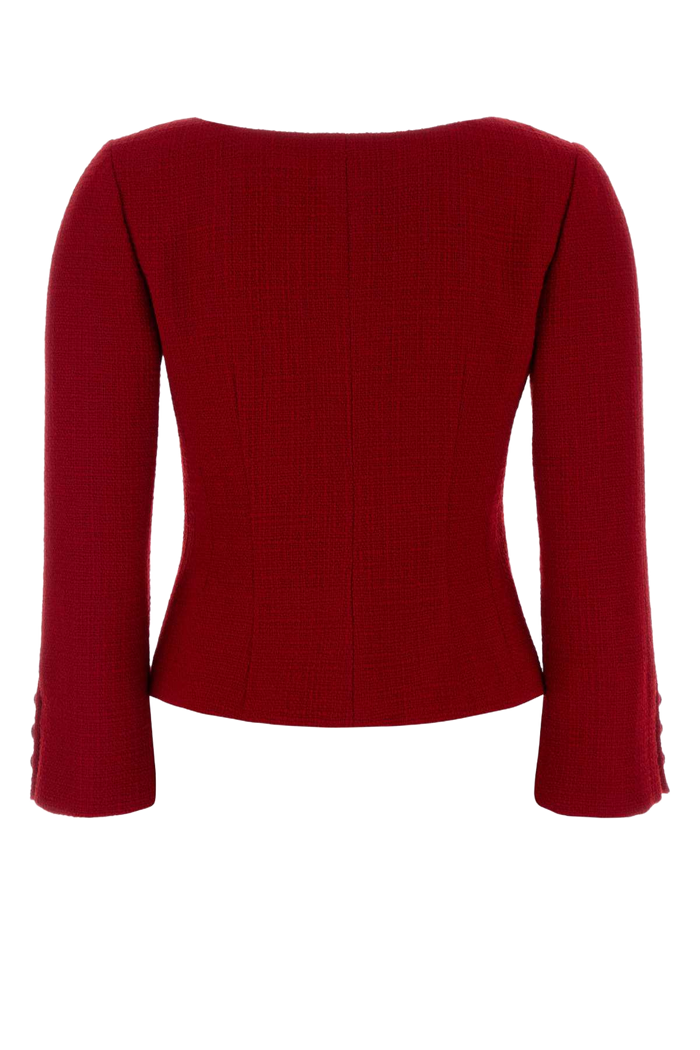 Red Boucle Blazer Paris Giacche E Gilet