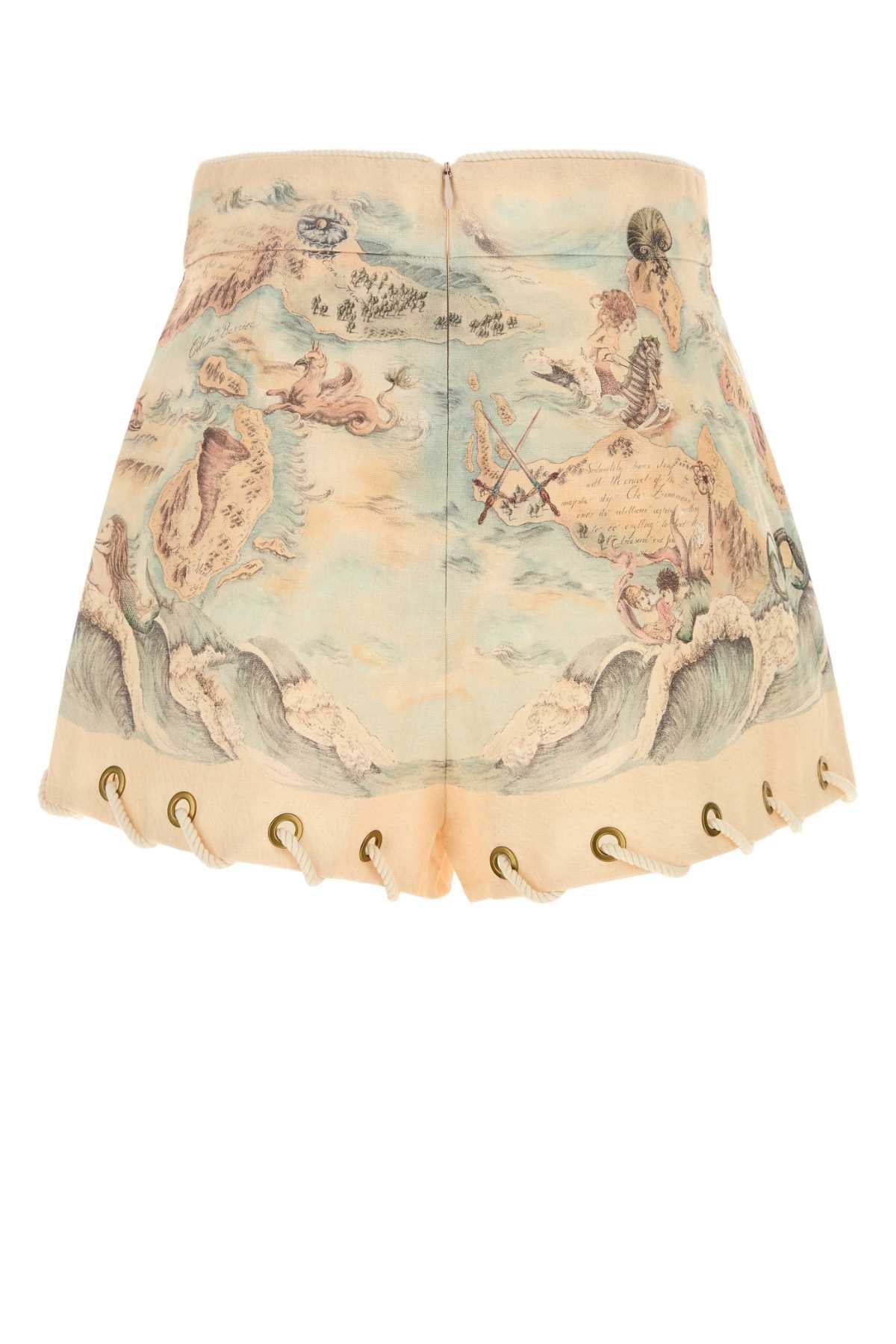 Treasuremap Linen Short