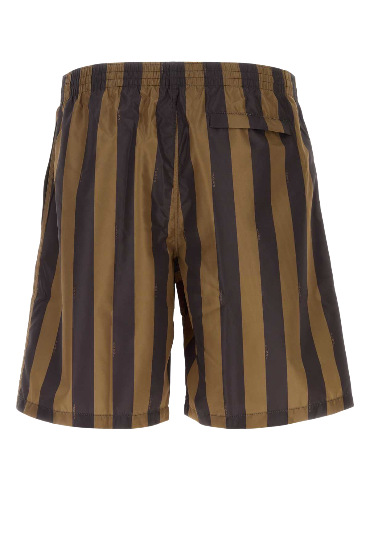 Printed Polyester Swimming Shorts Tabacco/moro Exterior: Costumi Da Bagno