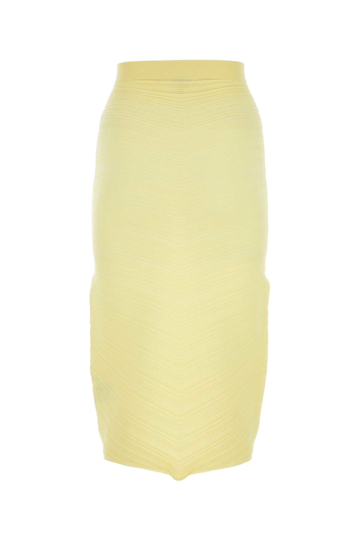 Yellow Stretch Cotton Blend Skirt Giallo Completi