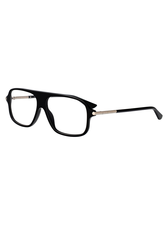 Am0555o Black-black-transparent Acetate Optical
