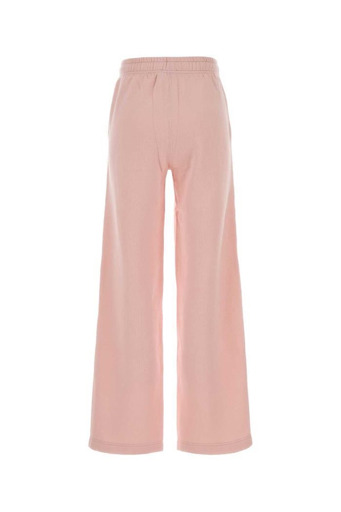 Pink Cotton Blend Joggers 504 Exterior: Polyester Pantaloni