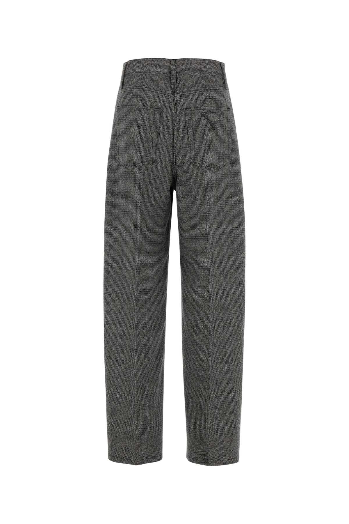 Embroidered Glencheck Pant Ardesia Cowv Pantaloni