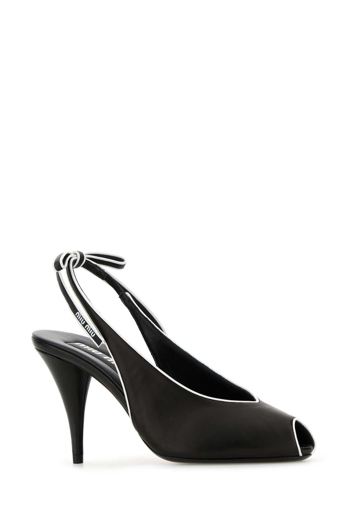 Black Nappa Leather Sandals Nerobianco Sandali