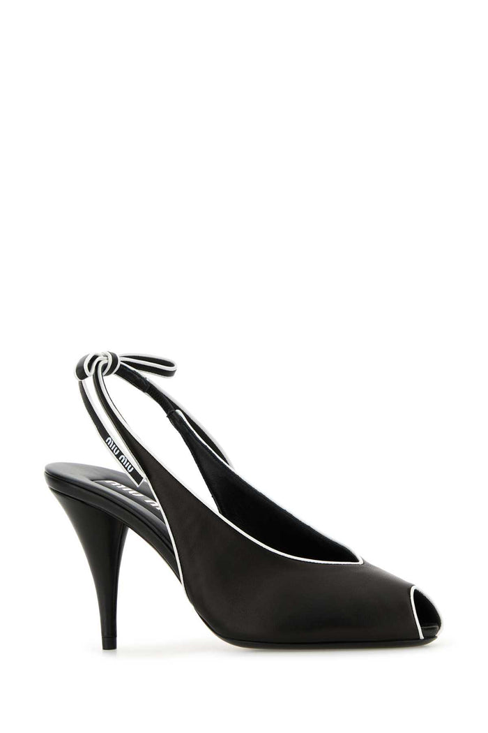 Black Nappa Leather Sandals Nerobianco Sandali