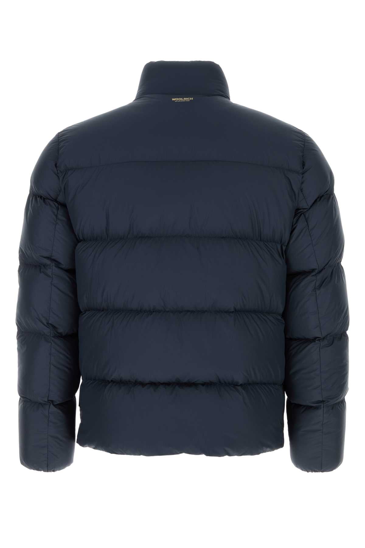 Navy Blue Polyester Down Jacket Melblu Piumini