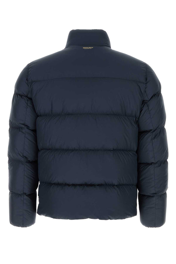 Navy Blue Polyester Down Jacket Melblu Piumini
