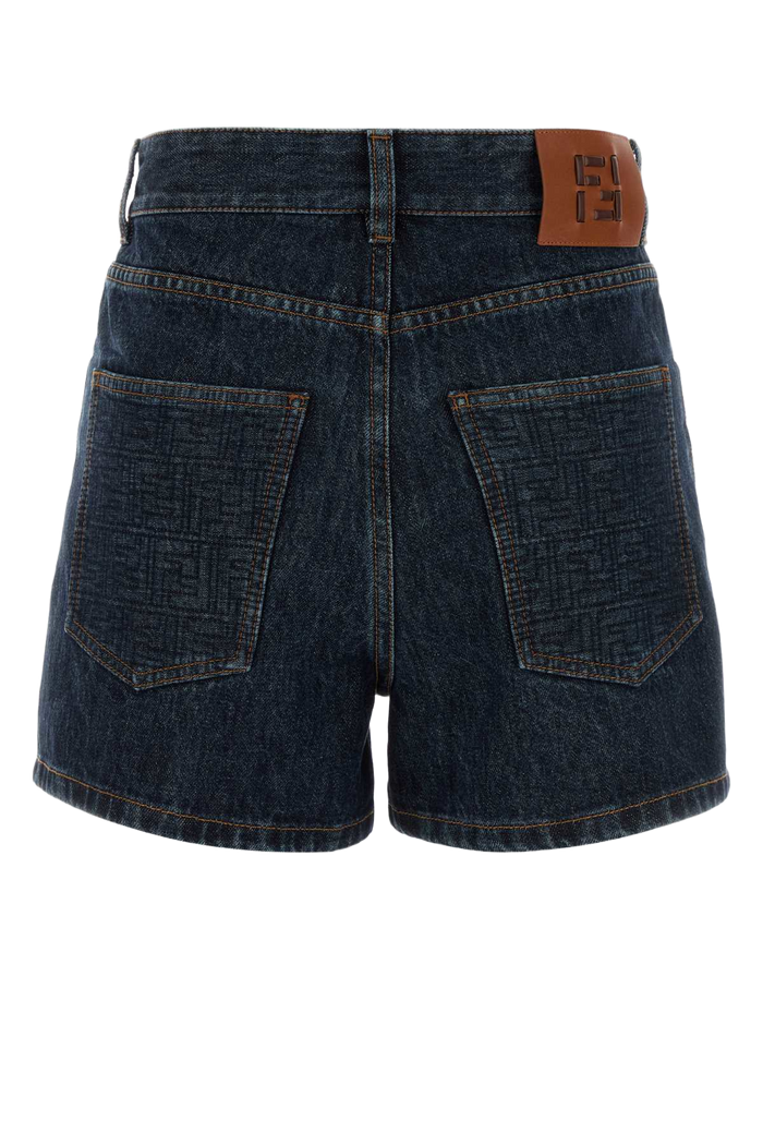 Denim Shorts Blueberry-26 Exterior: Cotton