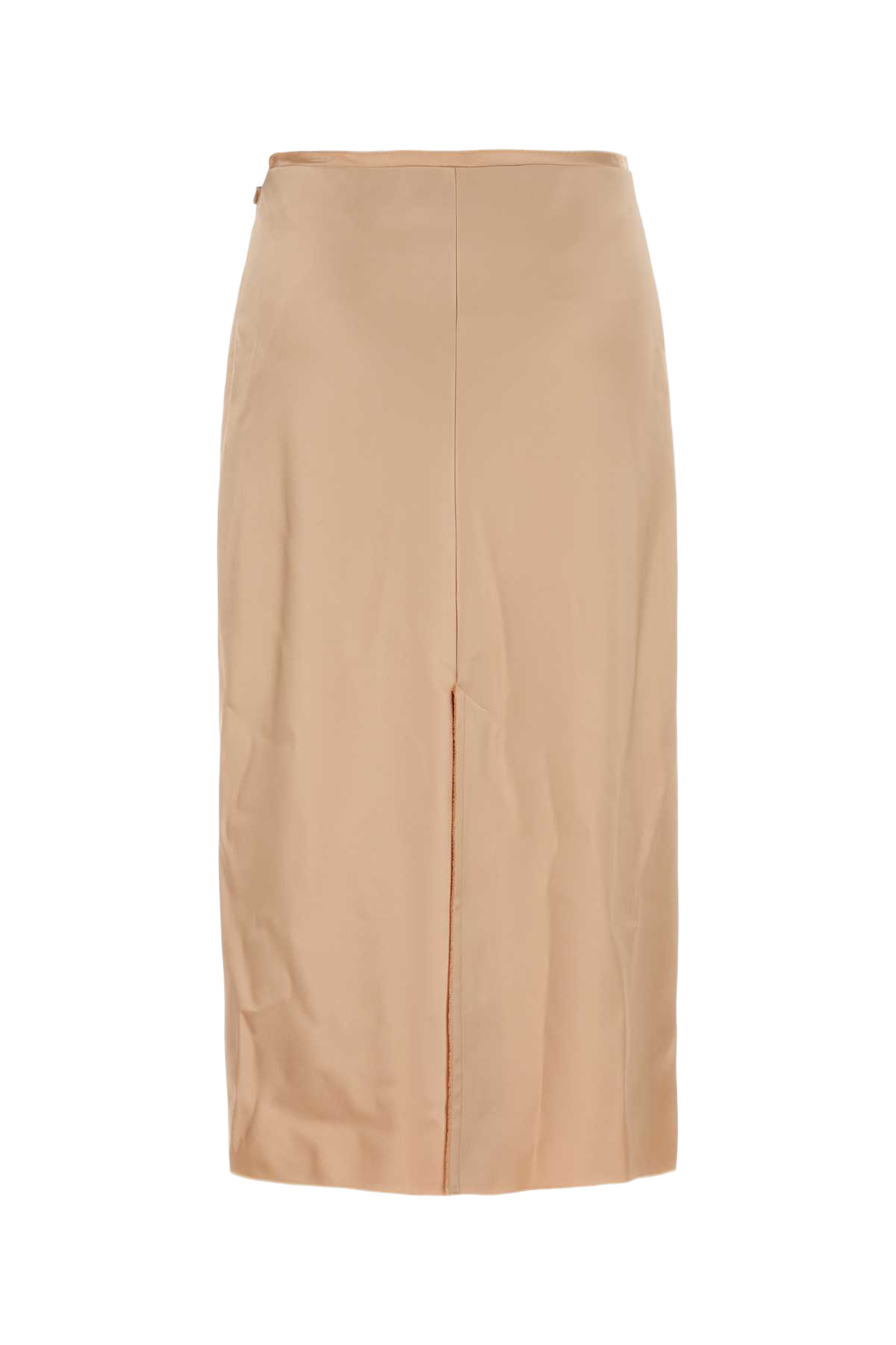 Skin Pink Stretch Satin Skirt Poudre Gonne