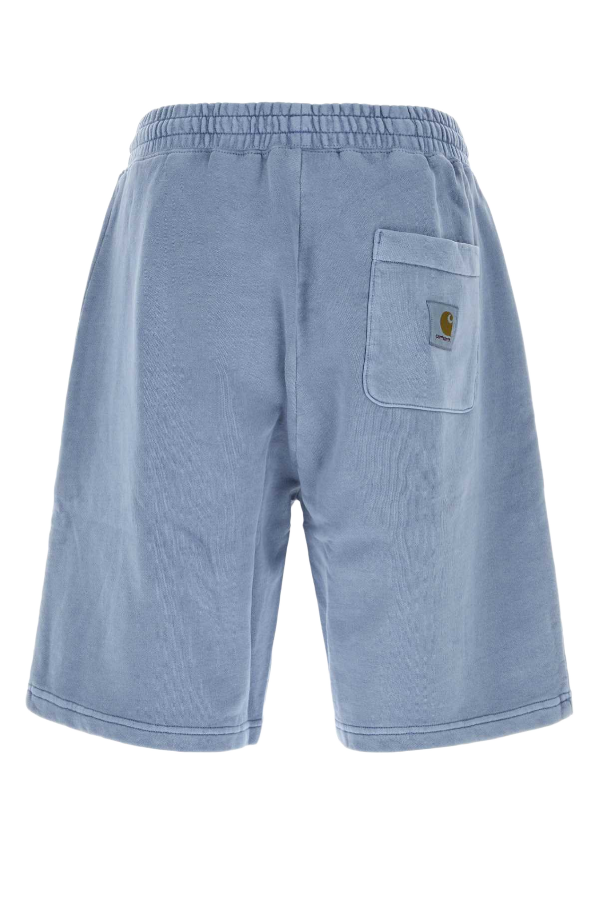 Light-Blue Cotton Nelson Sweat Short Gentlebluegarmentdyed Exterior
