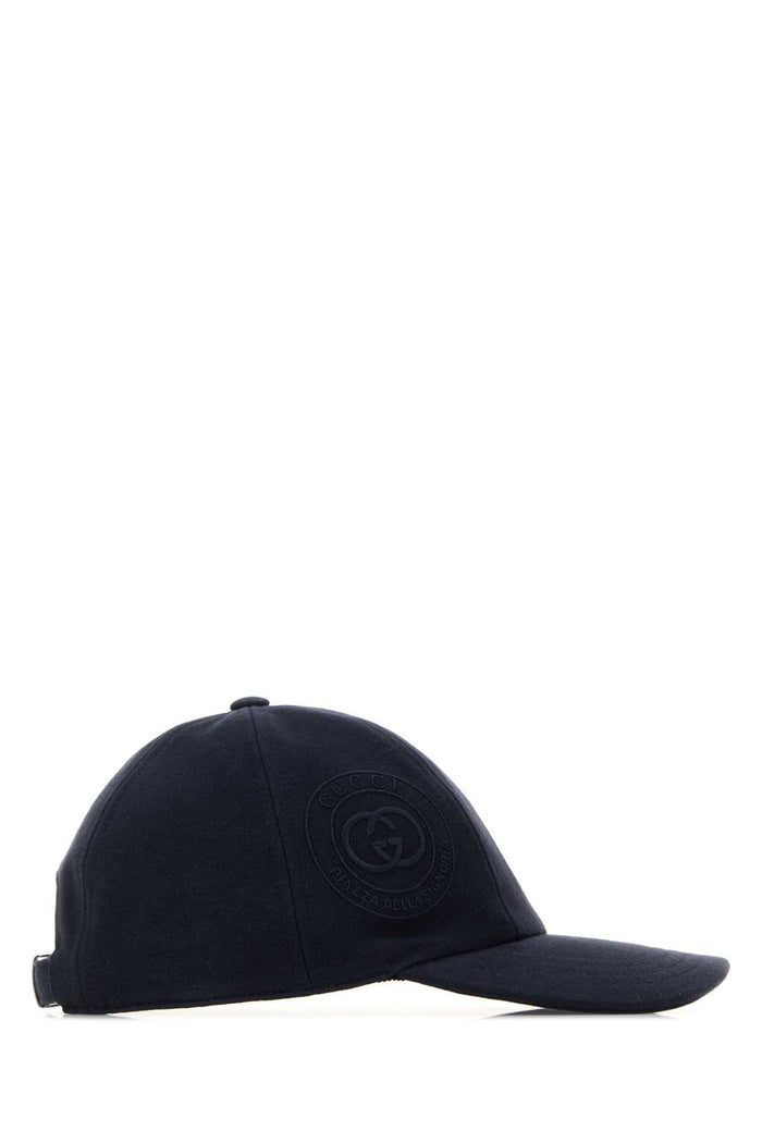 Navy Blue Cotton Baseball Cap Midnightblue Cotton-polyester Cappelli