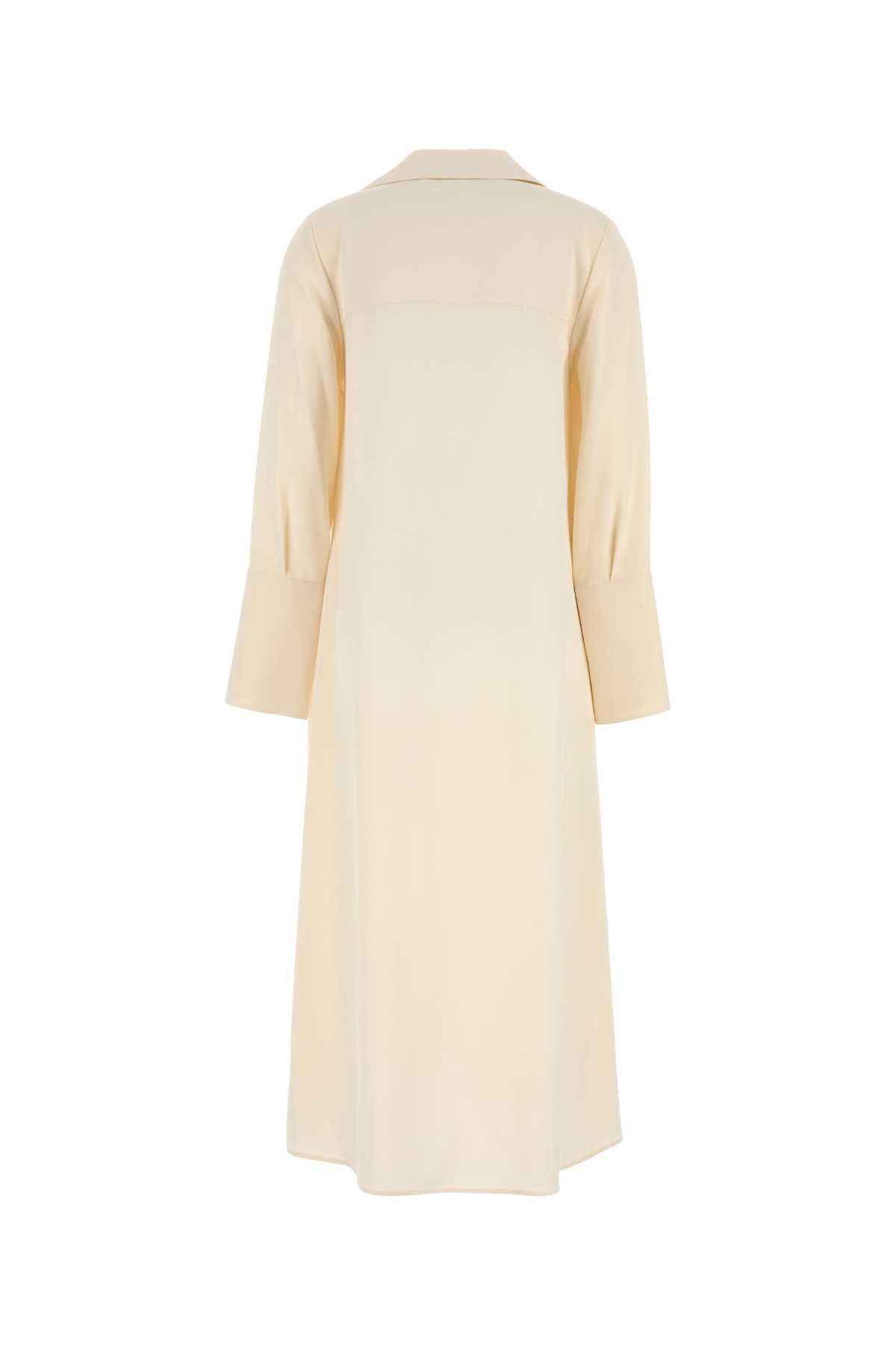 Cream Stretch Silk Ossola Dress Bianco Avorio Exterior: Elastane Abiti