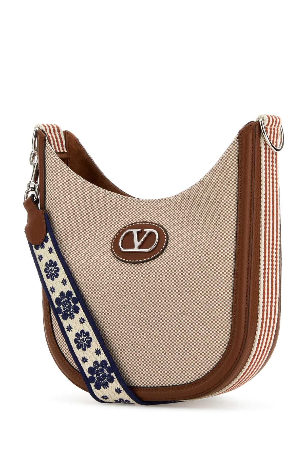 Top-Tone Canvas Vlogo Signature Shoulder Bag Nattobaccoselbiatdimoroivorynavy Borse A Tracolla