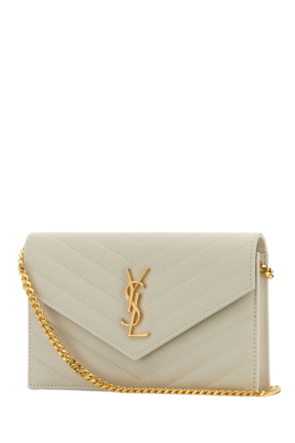 Chalk Leather Envelope Clutch Cremasoft Portafogli