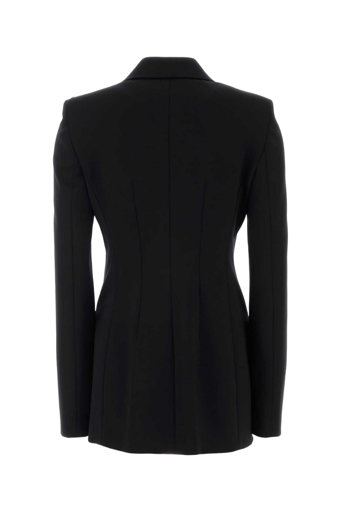 Black Stretch Jersey Arco Blazer Nero Giacche E Gilet