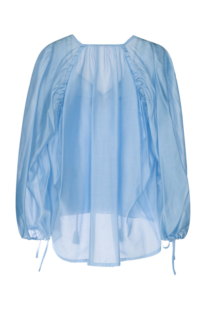 Blusa Con Top Azzurro Maglie