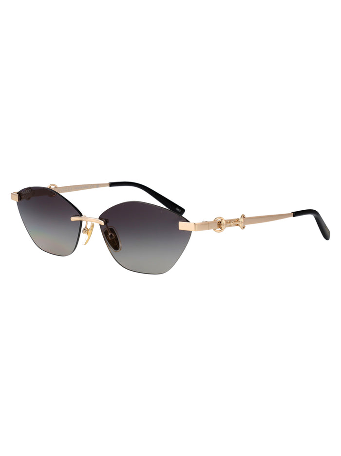 Gg2050s Gold-gold-grey Metal Sunglasses