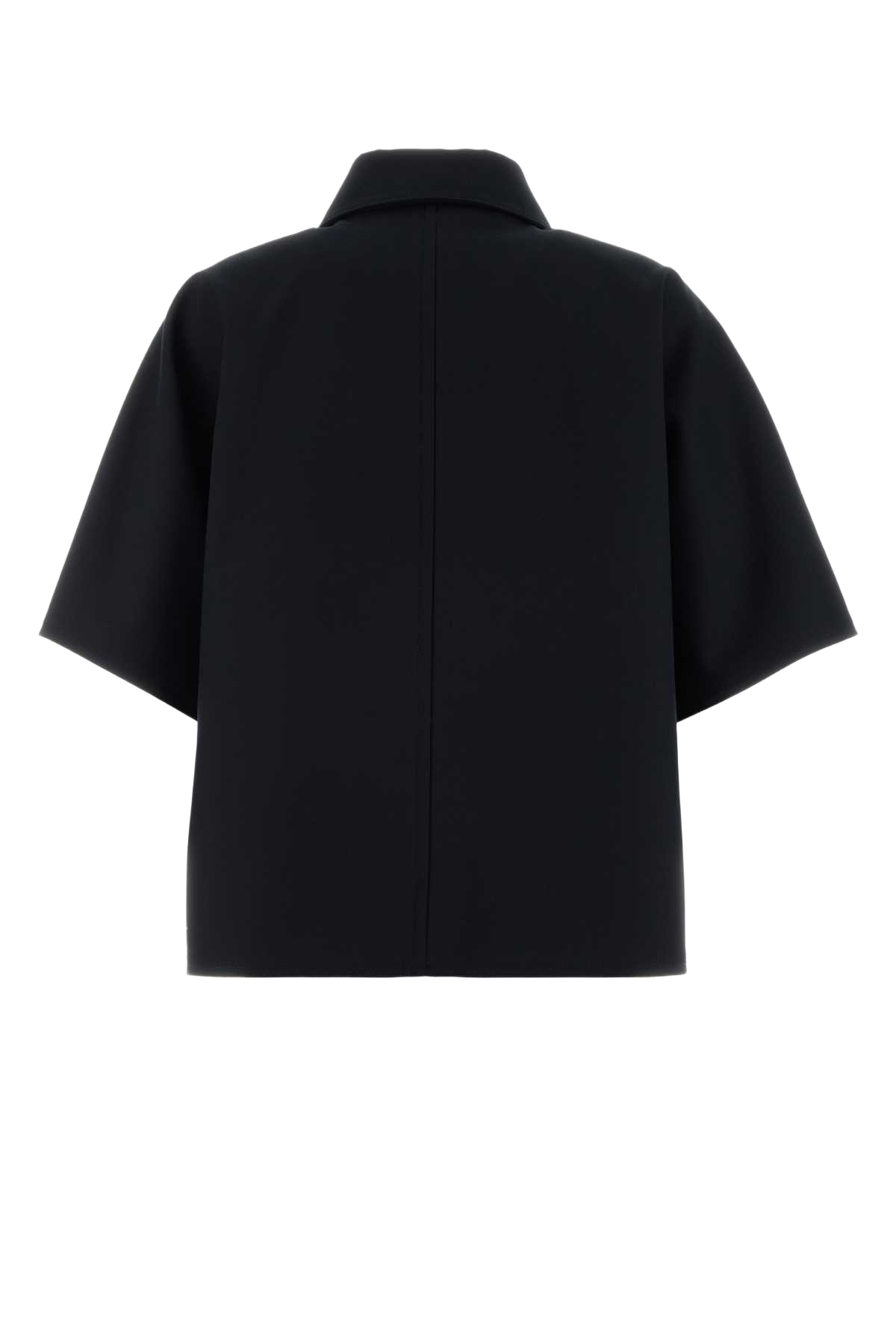 Navy Blue Cotton Paggio Cape Blu Marino Exterior: Giacche E Gilet