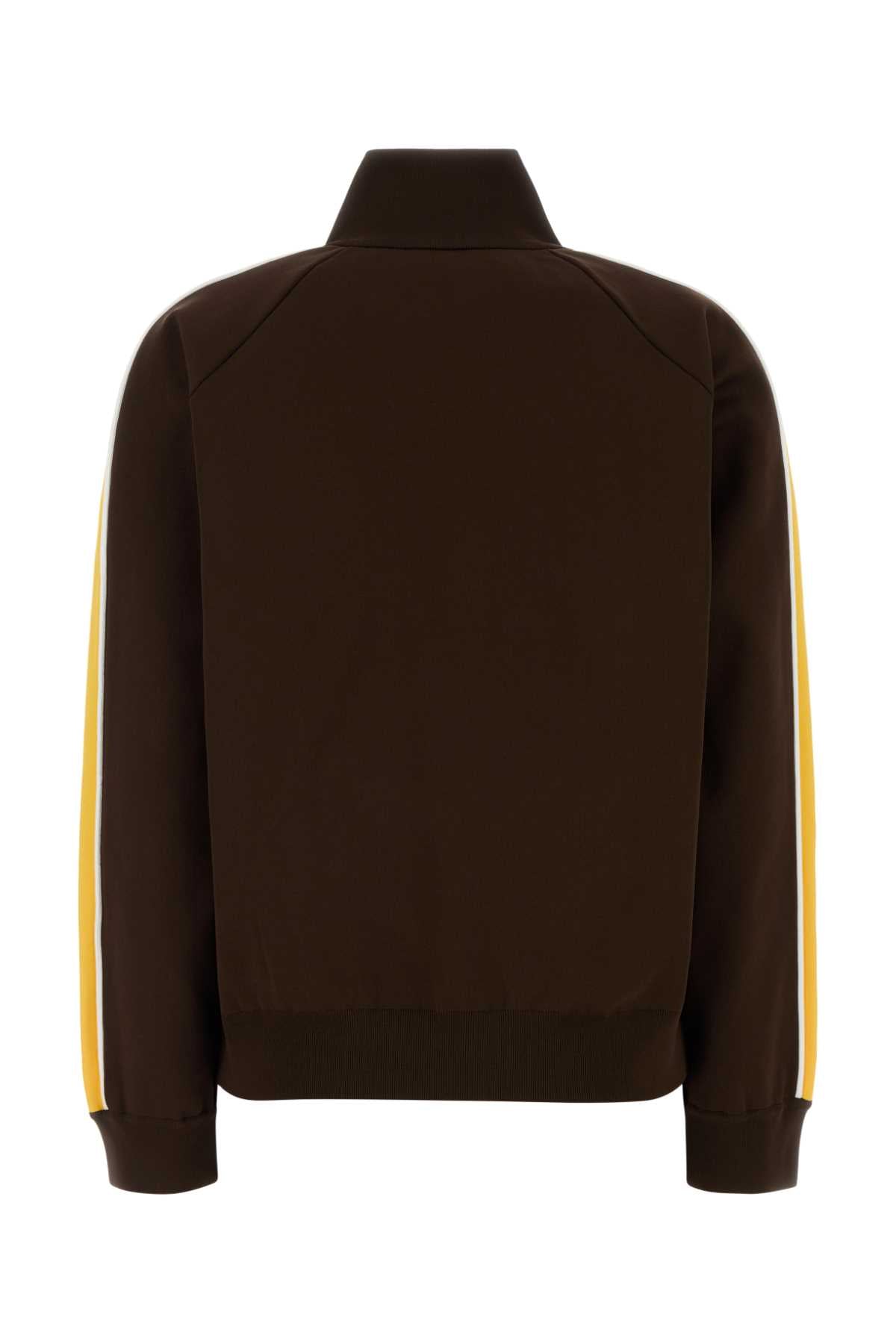 Chocolate Tech Fabric Sweatshirt Moromais Maglieria
