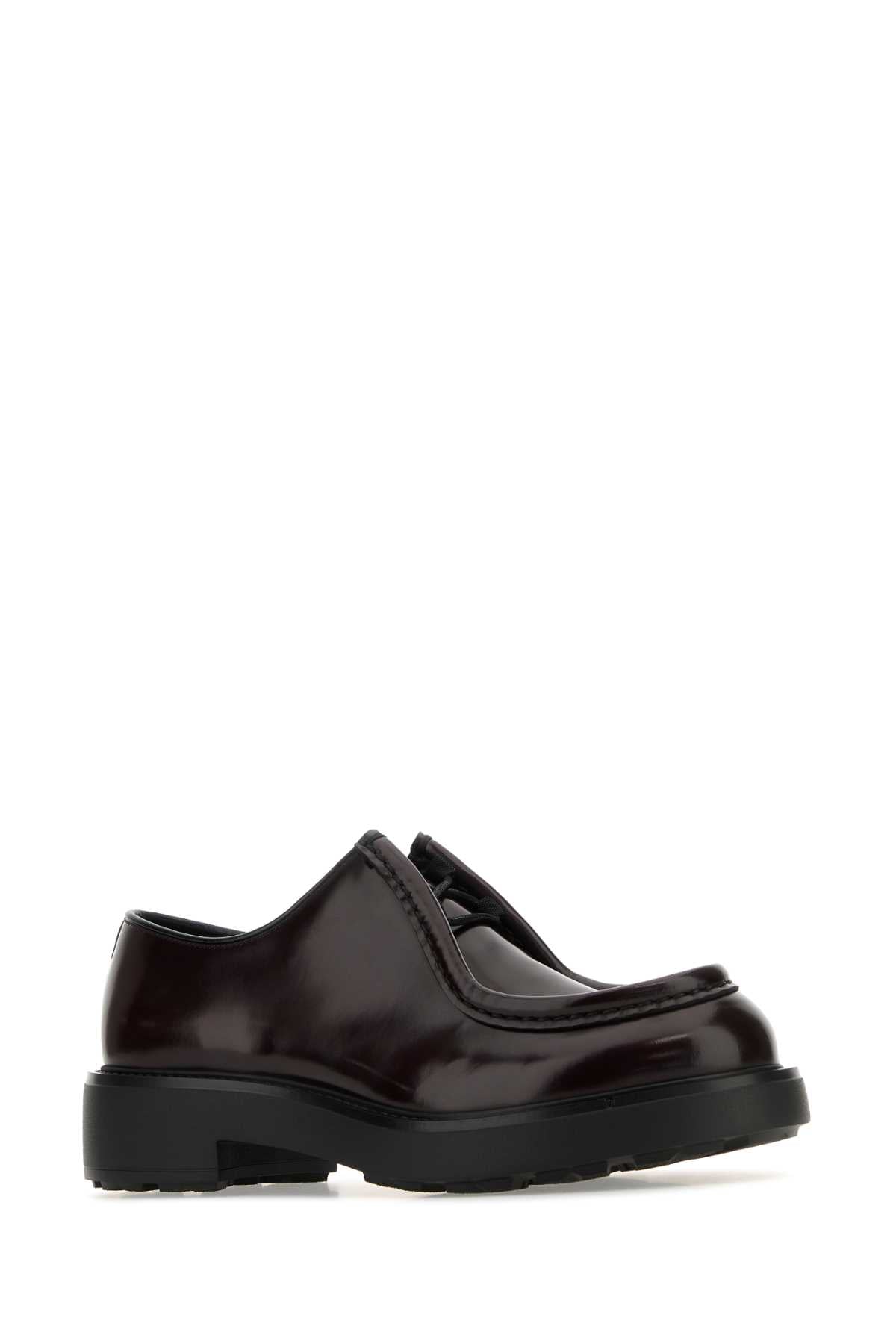 Grape Leather Diapason Lace-Up Shoes Cordovan Vitello Scarpe Stringate