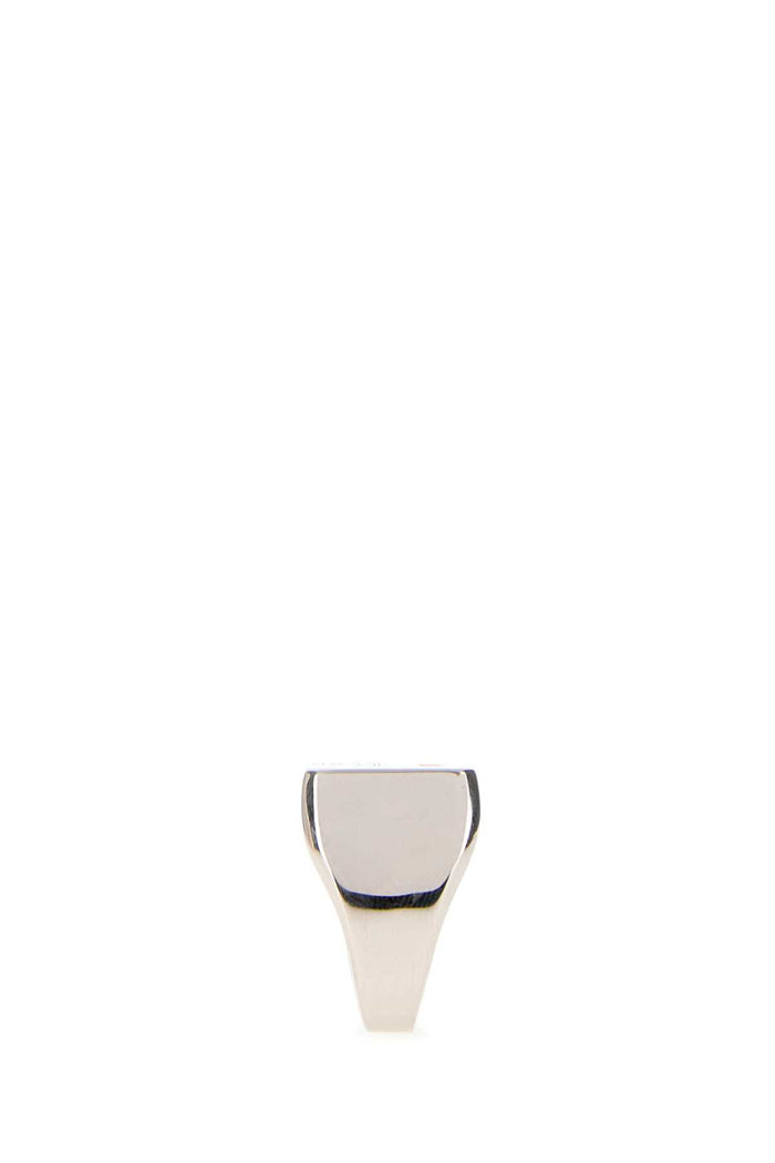 Silver Metal Carlo Ring Platinumblackcz Anelli