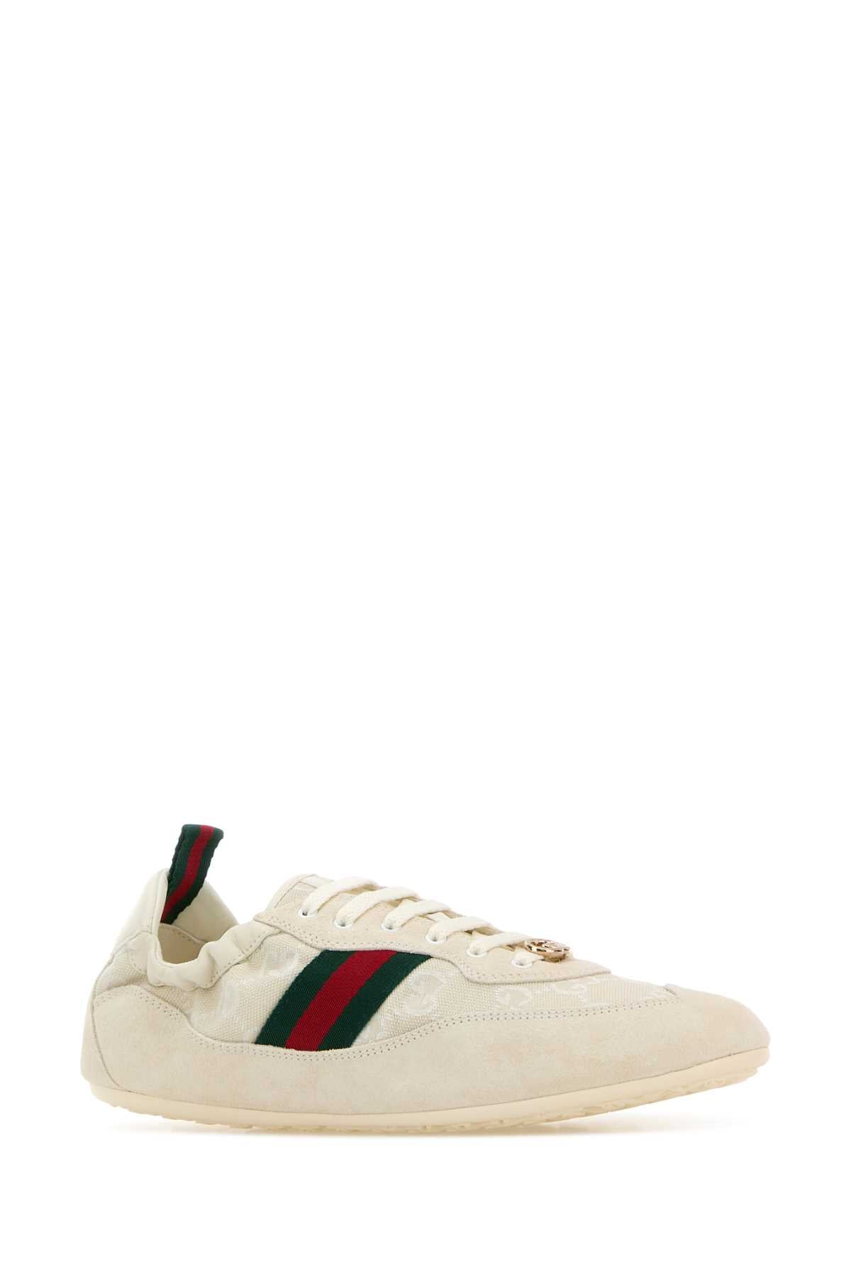 Ivory Gg Fabric And Suede Sneakers Owmwowowvrvowo Calf Skin