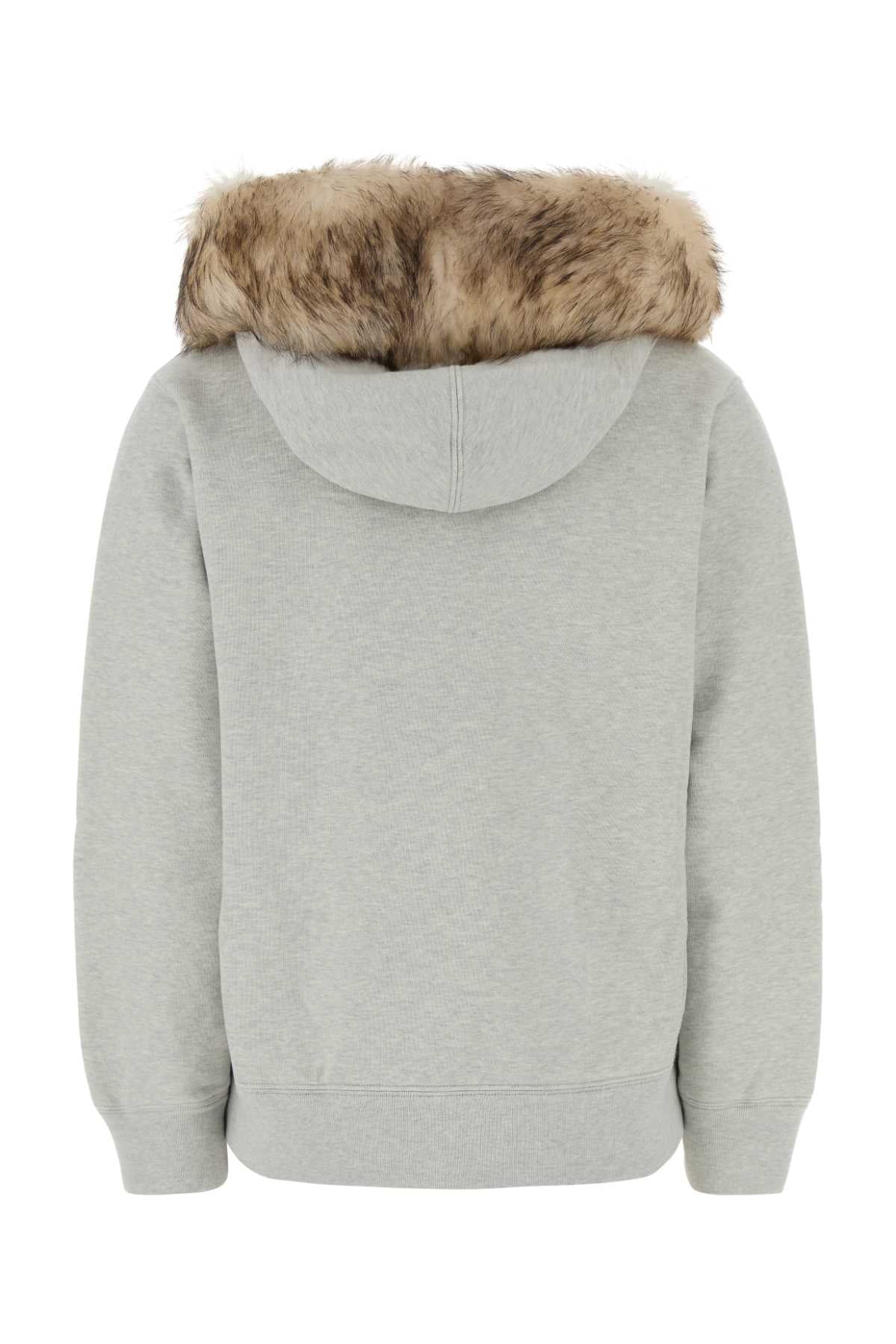 Light Grey Cotton Sweatshirt Grigio Melange Exterior: Felpe