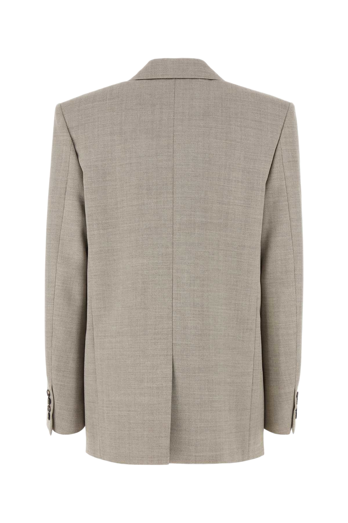 Cappuccino Wool Blazer Beige Taupe Exterior: Lining: Silk Giacche E Gilet