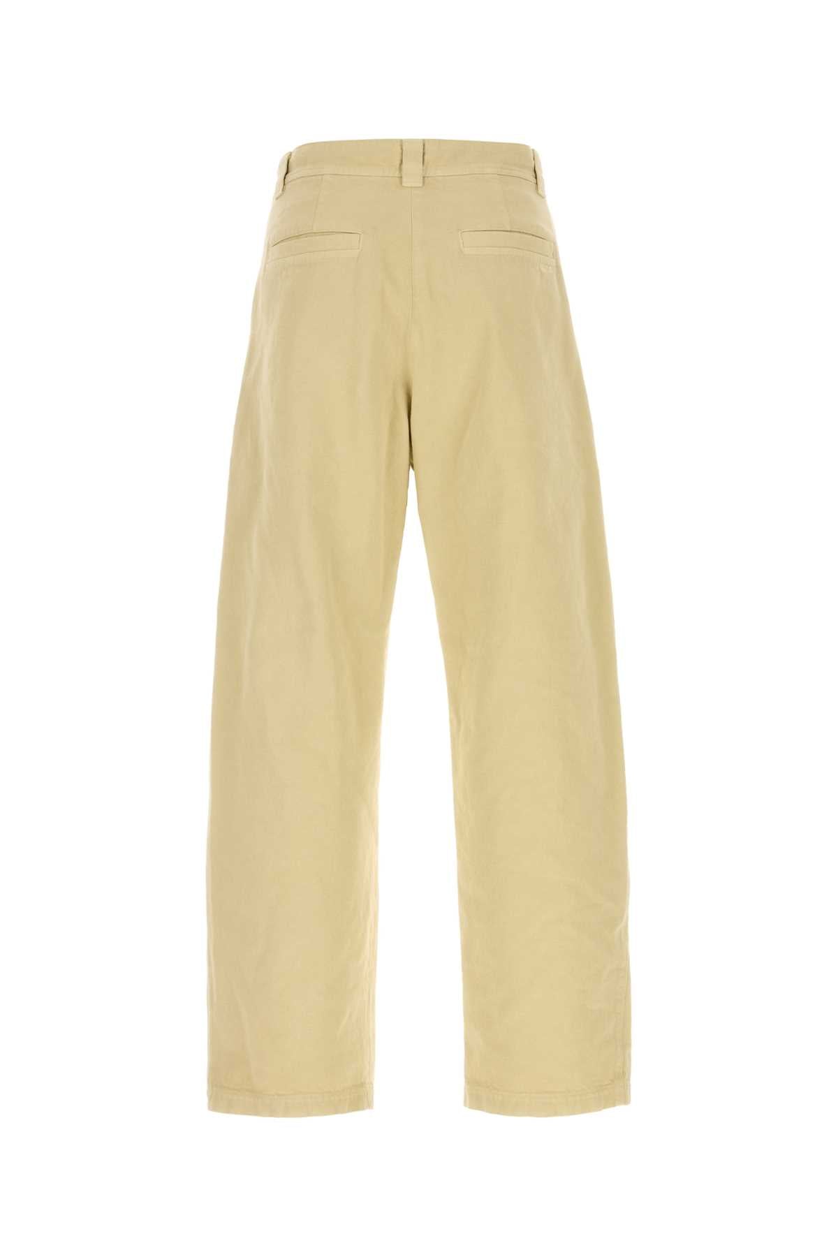 Beige Cotton Chino Pant Sable Exterior: Pantaloni