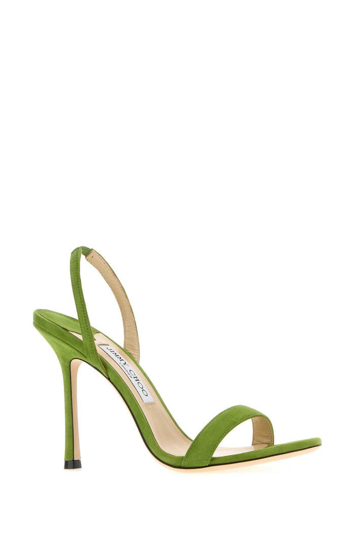 Pistachio Green Suede Jenn Sandals Clover Sandali
