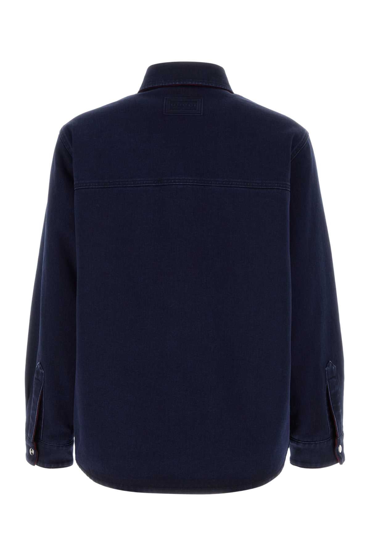 Dark Blue Denim Jacket Bluemix Fabric Maglie
