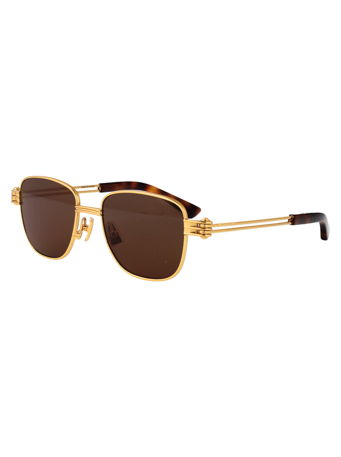 Bv1380s Gold-gold-brown Metal Sunglasses