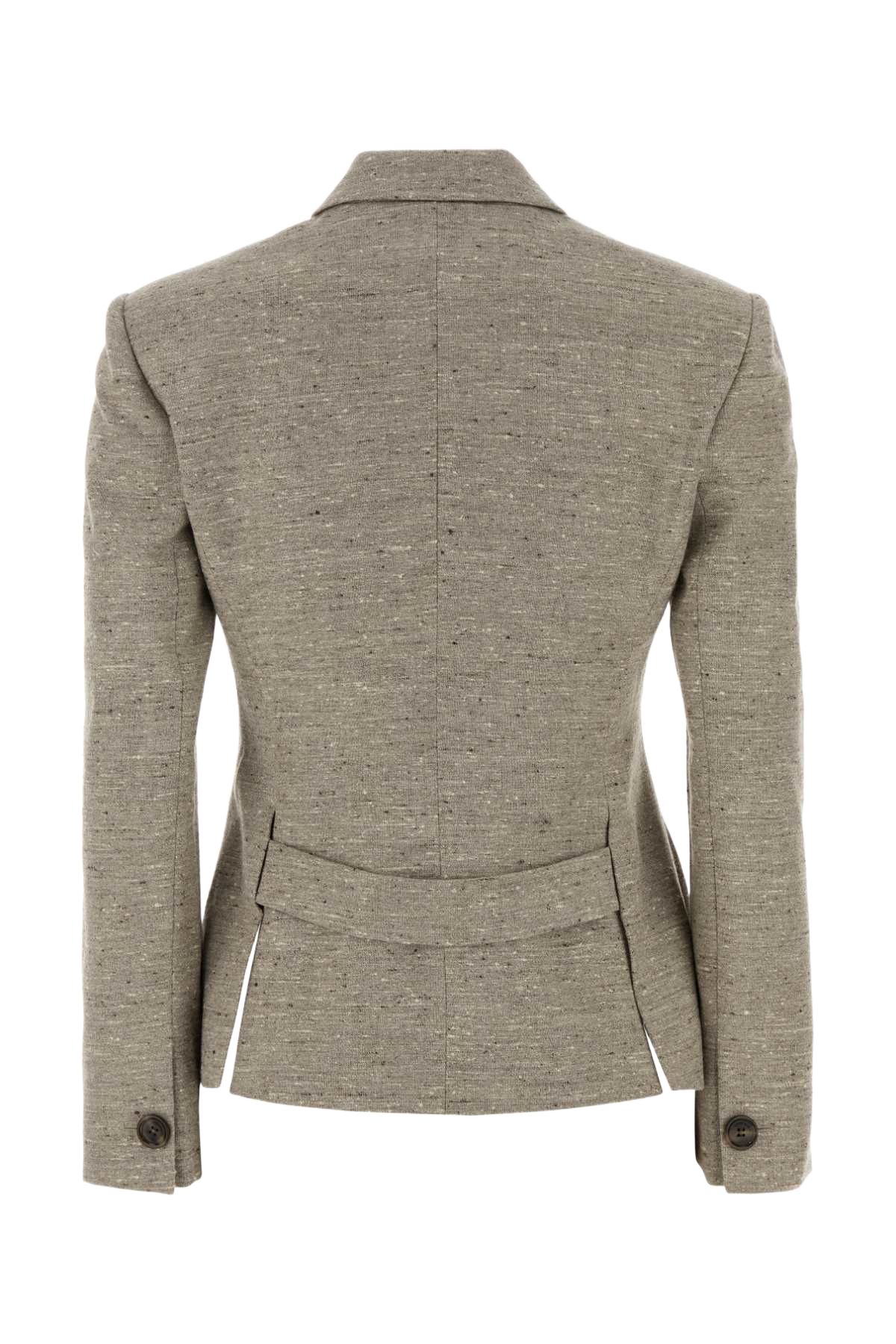Melange Dove Grey Silk Blend Blazer Beige Giacche E Gilet